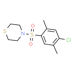 ChemSpider 2D Image | 4-[(4-Chloro-2,5-dimethylphenyl)sulfonyl]thiomorpholine | C12H16ClNO2S2