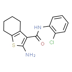 ChemSpider 2D Image | 2-Amino-N-(2-chlorophenyl)-4,5,6,7-tetrahydro-1-benzothiophene-3-carboxamide | C15H15ClN2OS