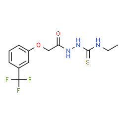 ChemSpider 2D Image | N-Ethyl-2-{[3-(trifluoromethyl)phenoxy]acetyl}hydrazinecarbothioamide | C12H14F3N3O2S
