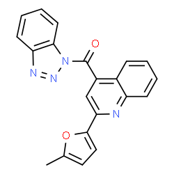 ChemSpider 2D Image | 1H-Benzotriazol-1-yl[2-(5-methyl-2-furyl)-4-quinolinyl]methanone | C21H14N4O2