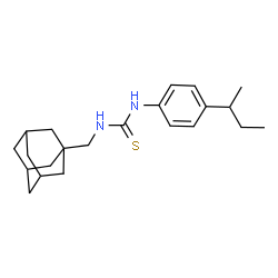 ChemSpider 2D Image | 1-(Adamantan-1-ylmethyl)-3-(4-sec-butylphenyl)thiourea | C22H32N2S