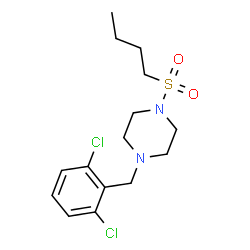 ChemSpider 2D Image | 1-(Butylsulfonyl)-4-(2,6-dichlorobenzyl)piperazine | C15H22Cl2N2O2S