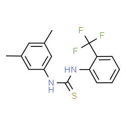 ChemSpider 2D Image | 1-(3,5-Dimethylphenyl)-3-[2-(trifluoromethyl)phenyl]thiourea | C16H15F3N2S