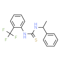 ChemSpider 2D Image | 1-(1-Phenylethyl)-3-[2-(trifluoromethyl)phenyl]thiourea | C16H15F3N2S