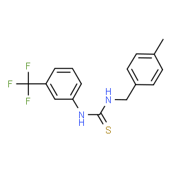 ChemSpider 2D Image | 1-(4-Methylbenzyl)-3-[3-(trifluoromethyl)phenyl]thiourea | C16H15F3N2S