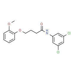 ChemSpider 2D Image | N-(3,5-Dichlorophenyl)-4-(2-methoxyphenoxy)butanamide | C17H17Cl2NO3