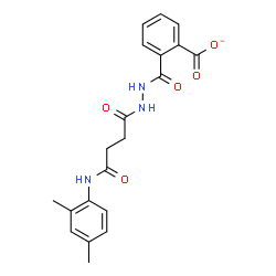 ChemSpider 2D Image | 2-[(2-{4-[(2,4-Dimethylphenyl)amino]-4-oxobutanoyl}hydrazino)carbonyl]benzoate | C20H20N3O5