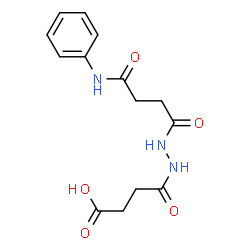 ChemSpider 2D Image | 4-[2-(4-Anilino-4-oxobutanoyl)hydrazino]-4-oxobutanoic acid | C14H17N3O5