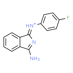 ChemSpider 2D Image | (1Z)-3-Amino-N-(4-fluorophenyl)-1H-isoindol-1-iminium | C14H11FN3