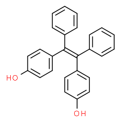 ChemSpider 2D Image | 4,4'-[(Z)-1,2-Diphenyl-1,2-ethenediyl]diphenol | C26H20O2