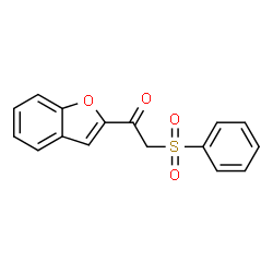 ChemSpider 2D Image | 1-(1-Benzofuran-2-yl)-2-(phenylsulfonyl)ethanone | C16H12O4S