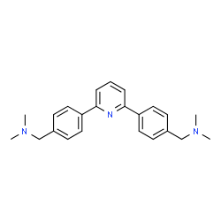 ChemSpider 2D Image | 2,6-Bis(4-(2-(dimethylamino)methyl)phenyl)pyridine | C23H27N3