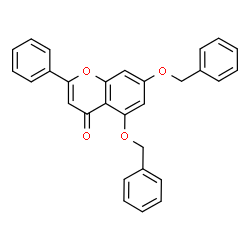 ChemSpider 2D Image | 5,7-Bis-benzyloxy-2-phenyl-chromen-4-one | C29H22O4