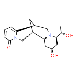 ChemSpider 2D Image | (13alpha,15alpha)-13-Hydroxy-15-[(1S)-1-hydroxyethyl]-3,4,5,6-tetradehydrospartein-2-one | C17H24N2O3