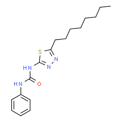 ChemSpider 2D Image | 1-(5-Octyl-1,3,4-thiadiazol-2-yl)-3-phenylurea | C17H24N4OS