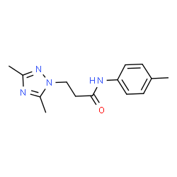 ChemSpider 2D Image | 3-(3,5-Dimethyl-1H-1,2,4-triazol-1-yl)-N-(4-methylphenyl)propanamide | C14H18N4O