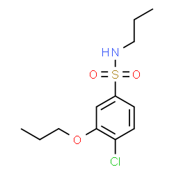 ChemSpider 2D Image | 4-Chloro-3-propoxy-N-propylbenzenesulfonamide | C12H18ClNO3S