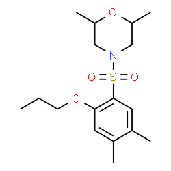ChemSpider 2D Image | 4-[(4,5-Dimethyl-2-propoxyphenyl)sulfonyl]-2,6-dimethylmorpholine | C17H27NO4S