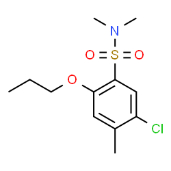 ChemSpider 2D Image | 5-Chloro-N,N,4-trimethyl-2-propoxybenzenesulfonamide | C12H18ClNO3S