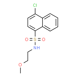 ChemSpider 2D Image | 4-Chloro-N-(2-methoxyethyl)-1-naphthalenesulfonamide | C13H14ClNO3S