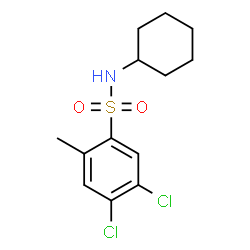 ChemSpider 2D Image | 4,5-Dichloro-N-cyclohexyl-2-methylbenzenesulfonamide | C13H17Cl2NO2S