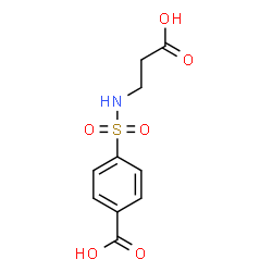 ChemSpider 2D Image | 4-[(2-Carboxyethyl)sulfamoyl]benzoic acid | C10H11NO6S