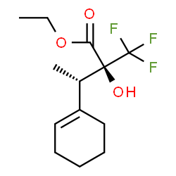 ChemSpider 2D Image | Ethyl (2S,3S)-3-(1-cyclohexen-1-yl)-2-hydroxy-2-(trifluoromethyl)butanoate | C13H19F3O3