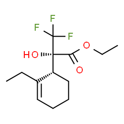 ChemSpider 2D Image | Ethyl (2S)-2-[(1R)-2-ethyl-2-cyclohexen-1-yl]-3,3,3-trifluoro-2-hydroxypropanoate | C13H19F3O3