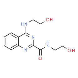 ChemSpider 2D Image | N-(2-Hydroxyethyl)-4-[(2-hydroxyethyl)amino]-2-quinazolinecarboxamide | C13H16N4O3