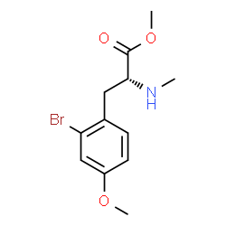 ChemSpider 2D Image | Methyl 2-bromo-N,O-dimethyl-D-tyrosinate | C12H16BrNO3