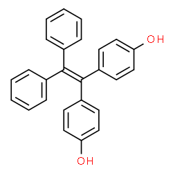ChemSpider 2D Image | 4,4'-(2,2-Diphenyl-1,1-ethenediyl)diphenol | C26H20O2