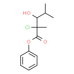 ChemSpider 2D Image | Phenyl 2-chloro-3-hydroxy-2,4-dimethylpentanoate | C13H17ClO3