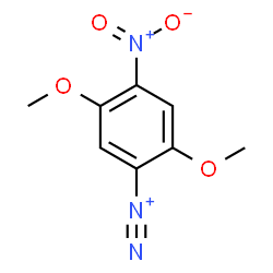 ChemSpider 2D Image | 2,5-Dimethoxy-4-nitrobenzenediazonium | C8H8N3O4