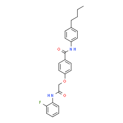 ChemSpider 2D Image | N-(4-Butylphenyl)-4-{2-[(2-fluorophenyl)amino]-2-oxoethoxy}benzamide | C25H25FN2O3