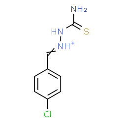 ChemSpider 2D Image | 2-Carbamothioyl-1-(4-chlorobenzylidene)hydrazinium | C8H9ClN3S