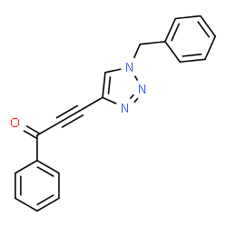 ChemSpider 2D Image | 3-(1-Benzyl-1H-1,2,3-triazol-4-yl)-1-phenyl-2-propyn-1-one | C18H13N3O
