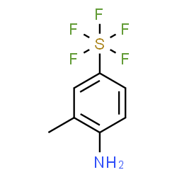ChemSpider 2D Image | 2-Methyl-4-(pentafluoro-lambda~6~-sulfanyl)aniline | C7H8F5NS