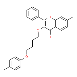 ChemSpider 2D Image | 7-Methyl-3-[4-(4-methylphenoxy)butoxy]-2-phenyl-4H-chromen-4-one | C27H26O4