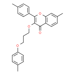 ChemSpider 2D Image | 7-Methyl-3-[3-(4-methylphenoxy)propoxy]-2-(4-methylphenyl)-4H-chromen-4-one | C27H26O4