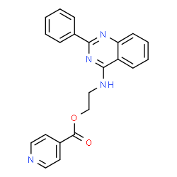 ChemSpider 2D Image | 2-[(2-Phenyl-4-quinazolinyl)amino]ethyl isonicotinate | C22H18N4O2