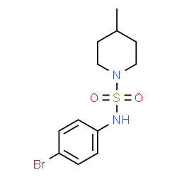 ChemSpider 2D Image | N-(4-Bromophenyl)-4-methyl-1-piperidinesulfonamide | C12H17BrN2O2S