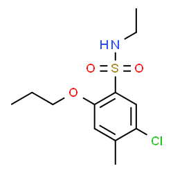 ChemSpider 2D Image | 5-Chloro-N-ethyl-4-methyl-2-propoxybenzenesulfonamide | C12H18ClNO3S