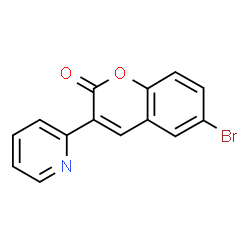 ChemSpider 2D Image | 6-Bromo-3-(2-pyridinyl)-2H-chromen-2-one | C14H8BrNO2