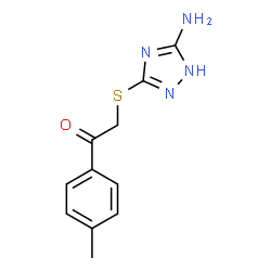 ChemSpider 2D Image | ethanone, 2-[(5-amino-4H-1,2,4-triazol-3-yl)thio]-1-(4-methylphenyl)- | C11H12N4OS