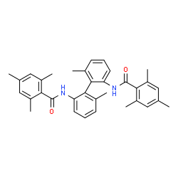 ChemSpider 2D Image | N,N'-(6,6'-Dimethyl-2,2'-biphenyldiyl)bis(2,4,6-trimethylbenzamide) | C34H36N2O2