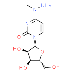 ChemSpider 2D Image | 4-(1-Methylhydrazino)-1-(beta-D-ribofuranosyl)-2(1H)-pyrimidinone | C10H16N4O5