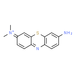 ChemSpider 2D Image | 7-Amino-N,N-dimethyl-3H-phenothiazin-3-iminium | C14H14N3S