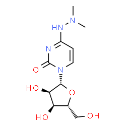 ChemSpider 2D Image | 4-(2,2-Dimethylhydrazino)-1-(beta-D-ribofuranosyl)-2(1H)-pyrimidinone | C11H18N4O5