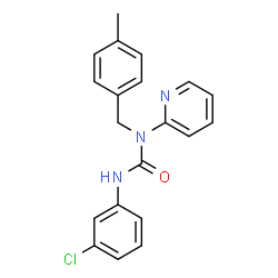 ChemSpider 2D Image | 3-(3-Chlorophenyl)-1-(4-methylbenzyl)-1-pyridin-2-ylurea | C20H18ClN3O