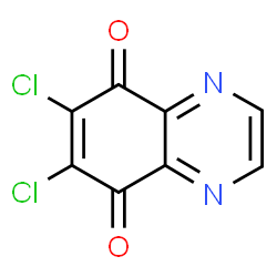 ChemSpider 2D Image | 6,7-Dichloro-5,8-quinoxalinedione | C8H2Cl2N2O2